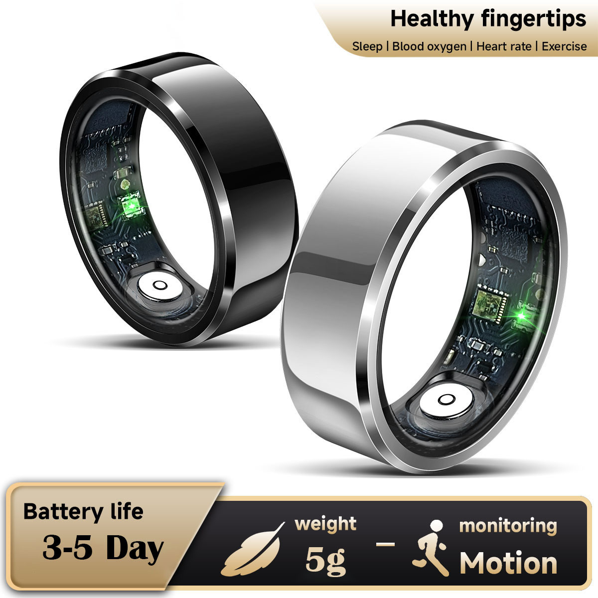 New LA380 smart ring heart rate ring sleep monitoring life waterproof Bluetooth camera pedometer exercise