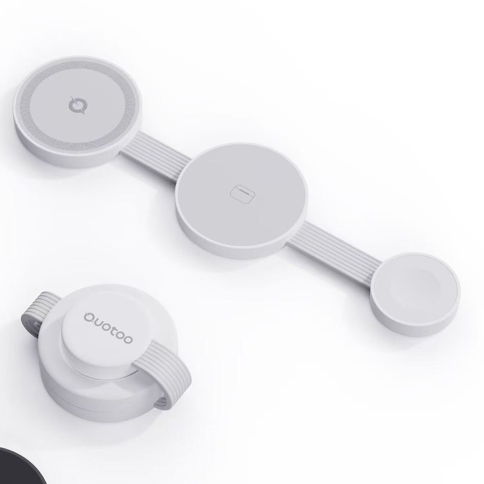 New desktop foldable three-in-one magnetic wireless charger Foldable for Apple mobile phone wireless charging
