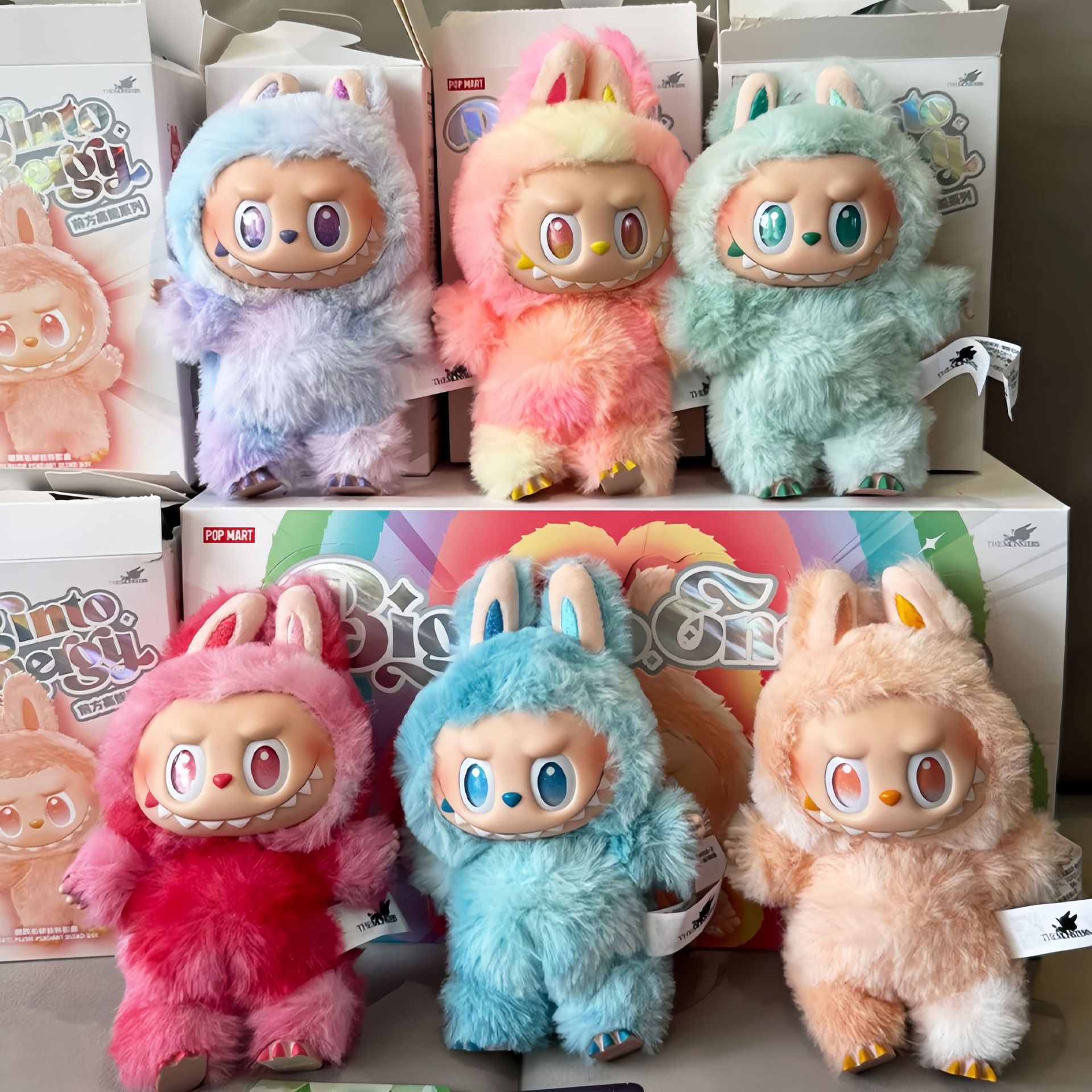 限時優惠 專櫃正品【高品質】POPMART泡泡Labubu前方高能量系列馬卡龍3代搪膠臉盲盒